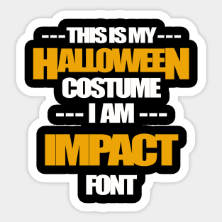 Halloween Costume Impact Font Sticker